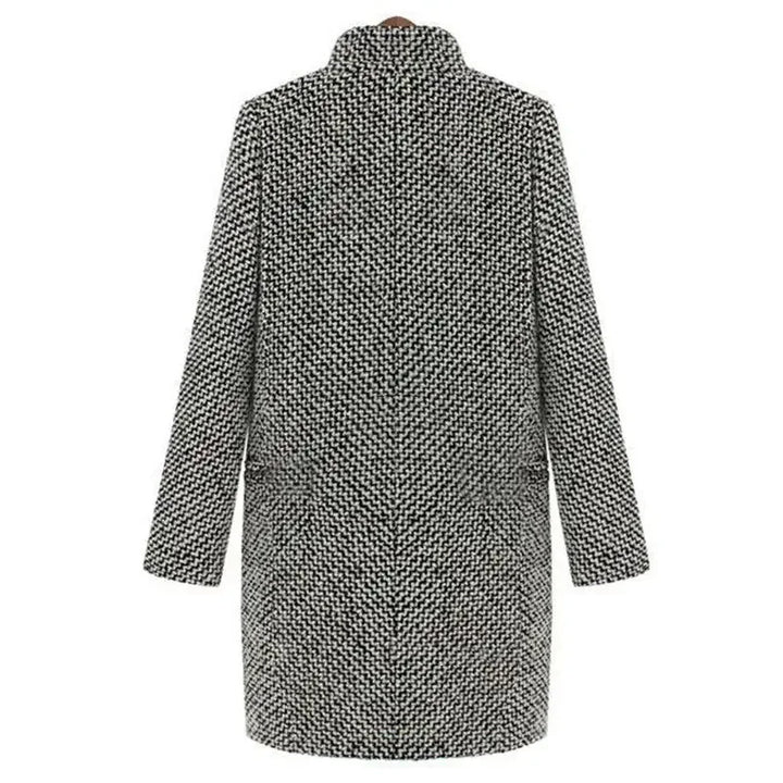 Manteau à Chevrons | Double Boutonnage Intemporel – Gris #couleur_gris